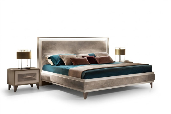 Bed 2x Nightstand 3-piece Bedroom Set Furniture Modern Luxury Beds arredoclassic