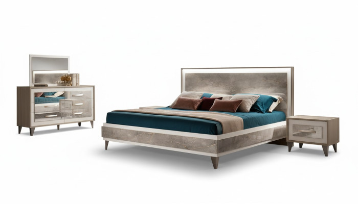 Bed met bekleding 180x200 Tweepersoonsbed Hotelbed Slaapkamer Bedden arredoclassic