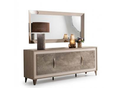Buffet Dressoir Commode Spiegel 2-delig Commodes Houten Meubels Sideboard arredoclassic