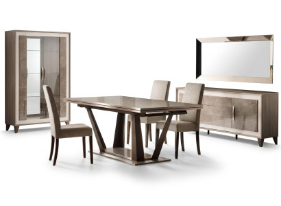 Luxe meubels Eettafel Tafel Eetkamer Woonkamer Hout Roestvrij staal Ontwerp Tafels Nieuw