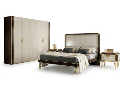 Bed 2x Nightstand 3 pieces. Bedroom Beds Luxury 180x200 Room arredoclassic