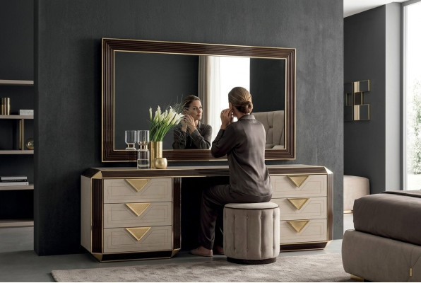 Ontwerp Spiegel Wandspiegel Modern 110x190 Meubel Houten Frame arredoclassic Nieuw
