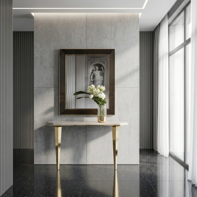 Houten Italiaanse meubels console tafel spiegel dressoir 2-delige set arredoclassic