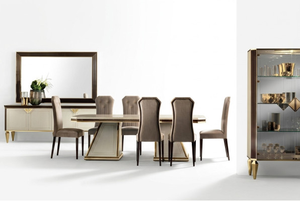 Eettafel 6x stoel eetkamer set eetgroep groepstafel tafel arredoclassic 7-delige set.