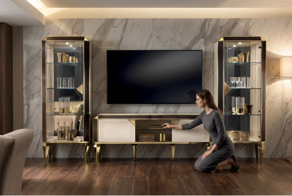 Designer tv meubel dressoir ladekast lage kast plank luxe woonkamermeubel