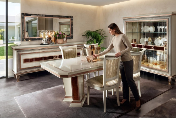 Eettafel Eetkamerset Eetgroep Meubels Tafel 5-delig Stoel 4x Stoelen arredoclassic