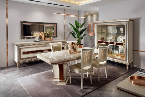Eettafel Eetkamerset Eetgroep Meubels Tafel 5-delig Stoel 4x Stoelen arredoclassic