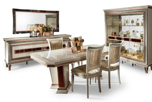 Eettafel Eetkamerset Eetgroep Meubels Tafel 5-delig Stoel 4x Stoelen arredoclassic
