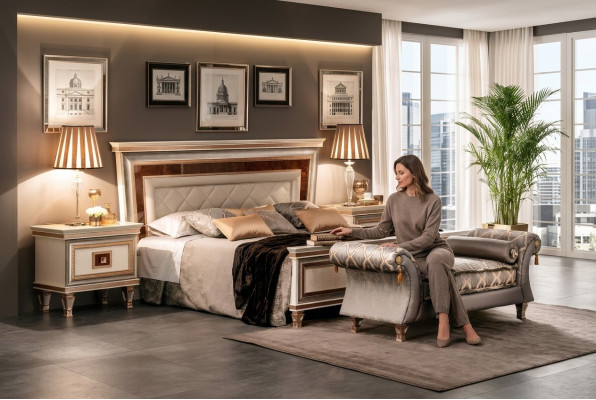 Designer Bedden Bedden Gestoffeerd Bed 180x200 Huwelijksbed Tweepersoonsbed arredoclassic meubels
