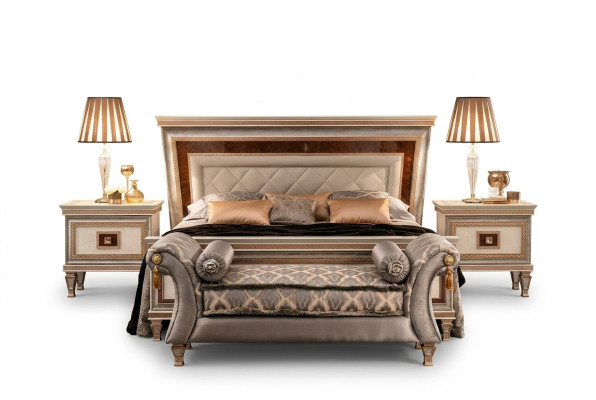 Designer Bedden Bedden Gestoffeerd Bed 180x200 Huwelijksbed Tweepersoonsbed arredoclassic meubels