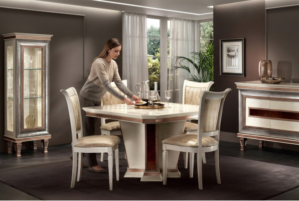 Compleet set eettafel 4x stoelen eetkamerset eetgroep houten tafel tafels 5-delig