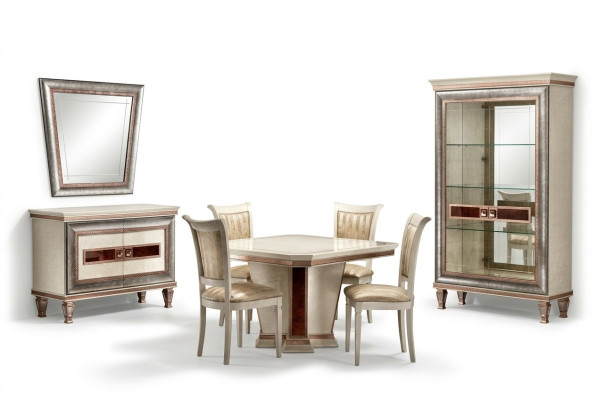 Eettafel 4x stoelen dressoir 8-delig eetkamer set groep garnituur tafel zitgroep