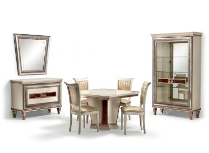 Eettafel 4x stoelen dressoir 8-delig eetkamer set groep garnituur tafel zitgroep