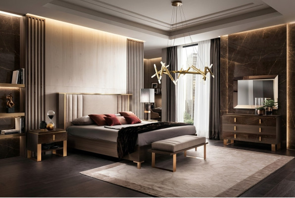 Bed Bekleding Design Tweepersoonsbedden Hotel Slaapkamer 180x200cm arredoclassic