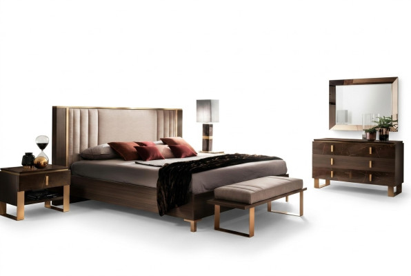 Bed Bekleding Design Tweepersoonsbedden Hotel Slaapkamer 180x200cm arredoclassic