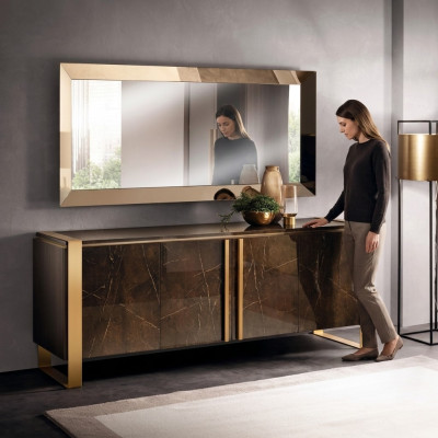 Console tafel dressoir met spiegel luxe klasse meubelset console 2-delig hout nieuw.