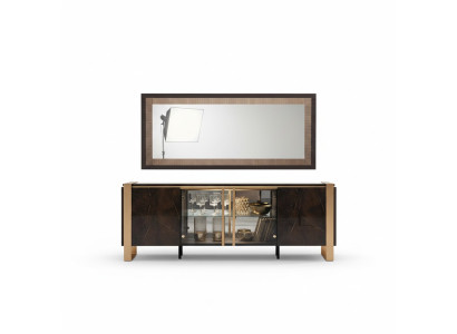 Ontwerper dressoir dressoir bijzettafel laag bord kast woonkamer rek luxe metaal