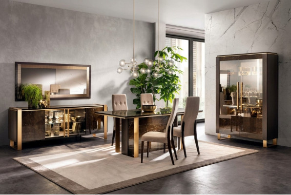 Eettafel stoelen dressoir 8-delige eetkamerset, groep, meubilair tafel arredoclassic