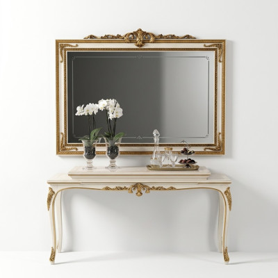 Wandspiegel met houten frame Gouden spiegel Hangspiegel Muurspiegel Woonkamer Nieuw