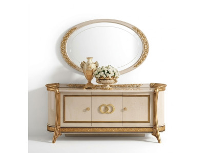 Dressoir + spiegel Dressoir Slaapkamer Commode Barok Rococo arredoclassic nieuw