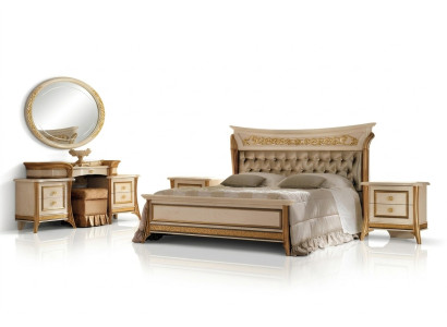 Bed 2x Bedside Table Design Classic Bedroom 3-piece Luxury Bed Set Furniture