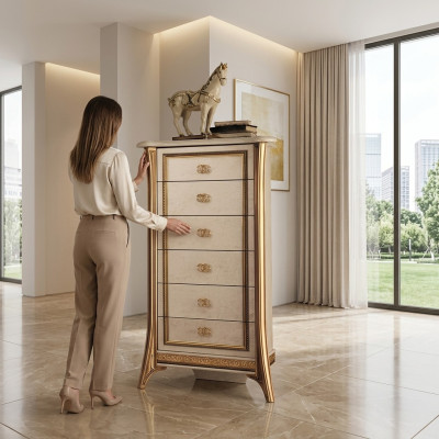 Ontwerp commode kast luxe houten dressoirs kasten rek hoge kast meubels