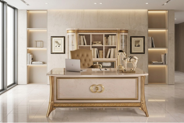 Luxe bureau tafel kantoor Antieke stijl Rococo Barok Nieuwe bureaus