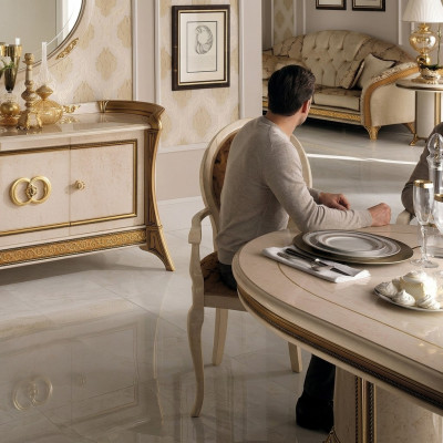 Stoelontwerp Woonkamer Eetkamer Houten Stoelen Bekleding Armleuning arredoclassic