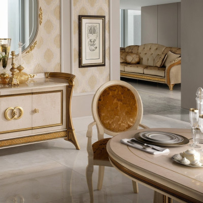 Stoelontwerp Woonkamer Eetkamer Houten Stoelen Bekleding Armleuning arredoclassic