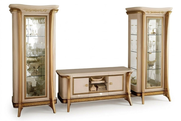 Woonkamer dressoir 2x vitrine 3-delig woonkamer meubel arredoclassic set ontwerp  Woonkamer dressoir 2x vitrine 3-delig woonkamer meubel arredoclassic set ontwerp