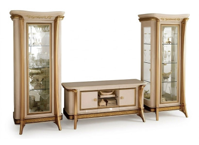Woonkamer dressoir 2x vitrine 3-delig woonkamer meubel arredoclassic set ontwerp  Woonkamer dressoir 2x vitrine 3-delig woonkamer meubel arredoclassic set ontwerp