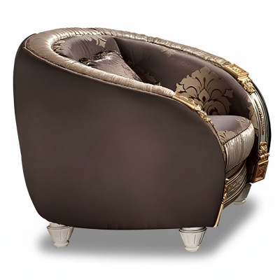 Klassieke fauteuil tv bank 1-zits bank designer textielbanken gestoffeerd nieuw