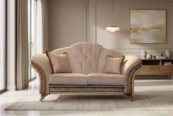 Sofa 2 zitsbank Ontwerp Bekleding Klassieke Stof arredoclassic Tweezitter