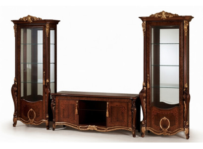 Woonkamerset Ontwerper Woonkamer Dressoir 2x Vitrine 3-delige Woonwand Nieuw  Woonkamerset Ontwerper Woonkamer Dressoir 2x Vitrine 3-delige Woonwand Nieuw
