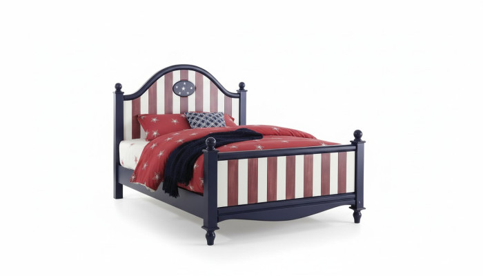 Amerikaans Bed Kinderkamer Bedden Slaapkamer Hout echt hout Meubels Blauw Ontwerp