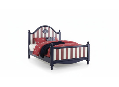 Amerikaans Bed Kinderkamer Bedden Slaapkamer Hout echt hout Meubels Blauw Ontwerp