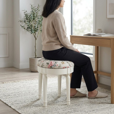 Ronde kruk Pouf voetenbank Ronde kruk Voetenbank Sierkruk Bijzettafel