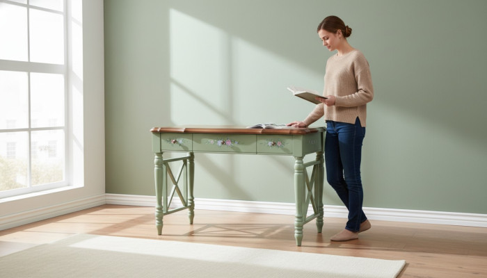 Schrijftafel echt houten meubels Klassieke tafel Kantoortafels Landhuisstijl