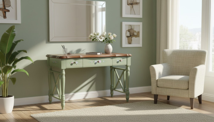 Schrijftafel echt houten meubels Klassieke tafel Kantoortafels Landhuisstijl