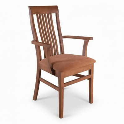 Stoelen Stoel Armstoel Textiel Massief Hout Leer Lounge Massieve Fauteuil Bekleding