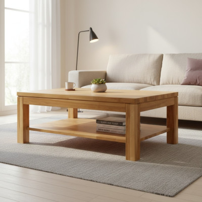 Salontafel Houten tafel Massief hout Bijzettafel Tafel 120x80 Salontafels