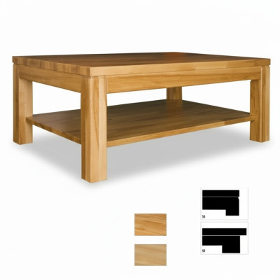 Salontafel Houten tafel Massief hout Bijzettafel Tafel 120x80 Salontafels