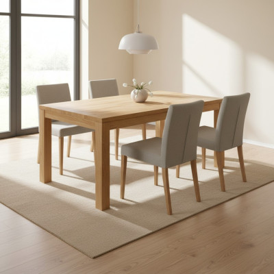 Tafel Eettafel Massief Meubilair Eetkamer 200x100cm Echt Hout Massief Nieuw Tafels