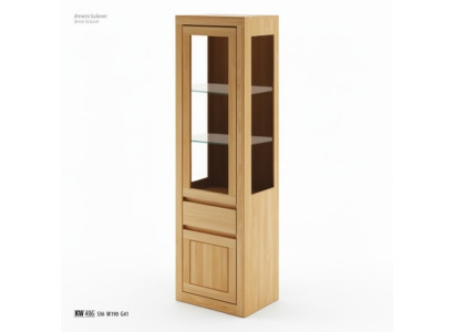 Glazen vitrine houten kast woonkamer kledingkast handgemaakt massief hout.