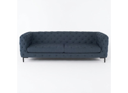 Grijze moderne 3-zits Chesterfield woonkamer stijlvolle bank.