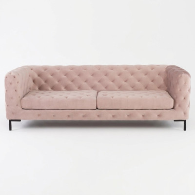Chesterfield Bank Bank Bekleding Stof Leren Bankstel Bankstel 3-Zitter