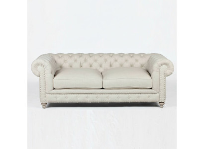 Witte Chesterfield Luxe Driezits Moderne 3-zits Woonkamer Bankstel