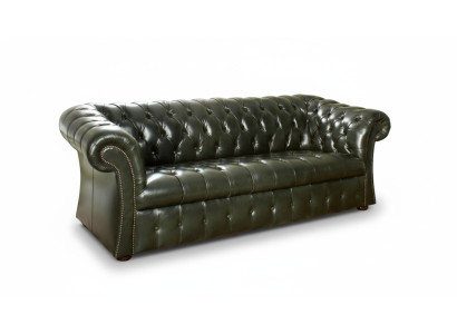 Groene Chesterfield 3-zits Designer Luxe Driezitsbank