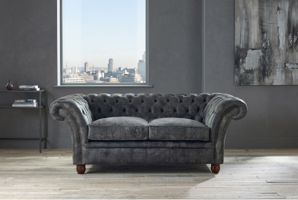 Chesterfield Sofa Bank Bekleding Stof Leer Banken Bekledingsset 2 Zits