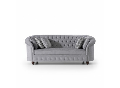 Chesterfield Bank Bank Bekleding Stof Leder Sofa's Bekleding Set 3-zits